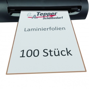 Laminierfolien DIN A2, 250 mic Gesamtstärke (2x125 micron), glänzend, 